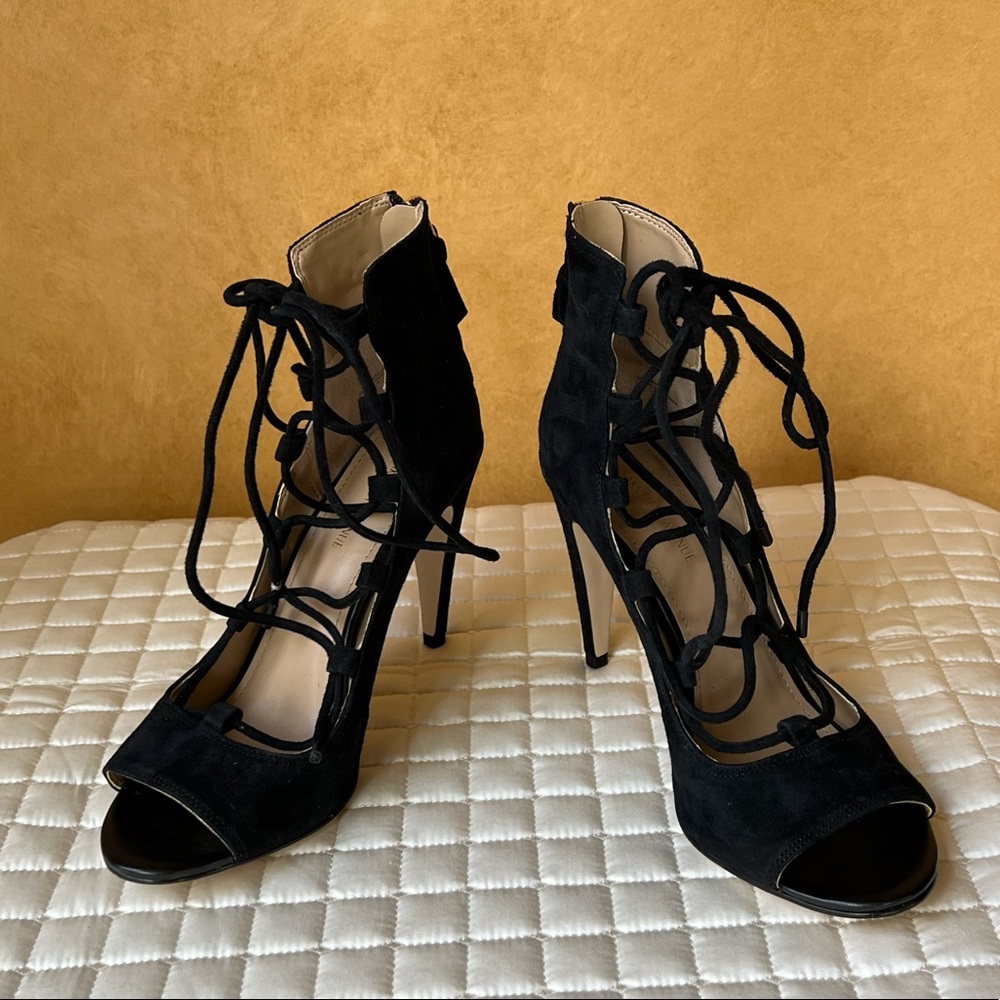 Saks Fifth Avenue Naylee Lace Up Pumps - Picture 6 of 7